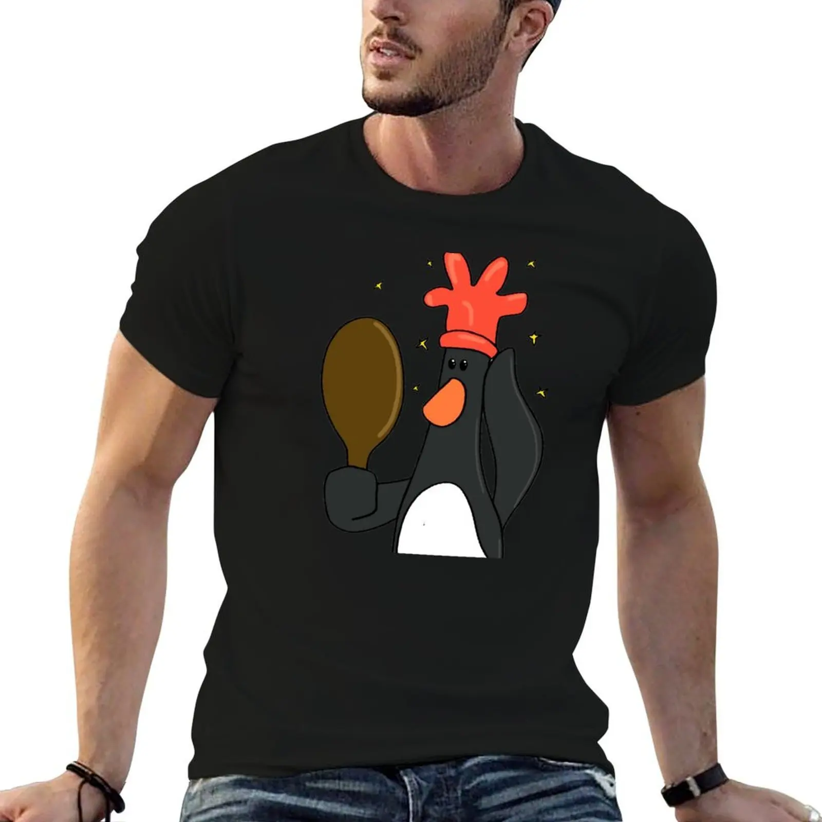 

Feathers McGraw with mirror Wallace & Gromit T-Shirt man t shirt luxury cotton t shirt man T-Shirt