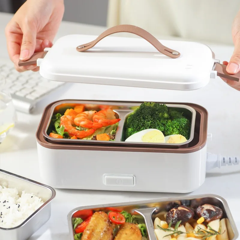 Electric Lunch Box Rice Cooker Food Warmer for On-the-Go Self Cooking Portable Heated Lunch Box for Home Office Outdoor