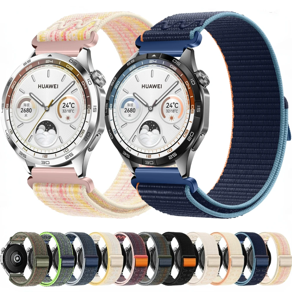 

22mm 20mm Nylon Loop Strap for Huawei Watch 4 Pro/GT4 GT3 2 2e 46mm Bracelet for Samsung Watch 6/5/4/3/Gear S3/Amazfit GTR Band