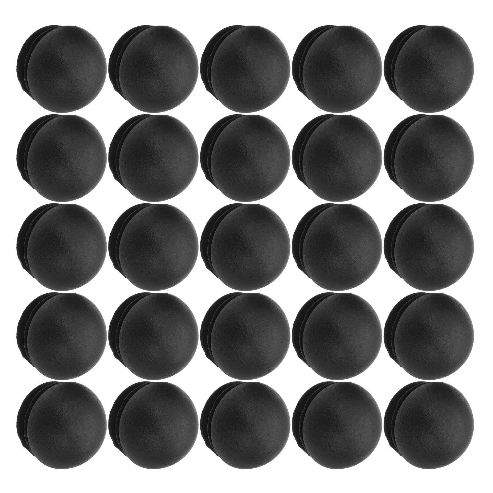 100pcs Black Plastic Tube End Caps Round Half-Sphere Pipe Plugs for Chair Legs & Pipe Protection