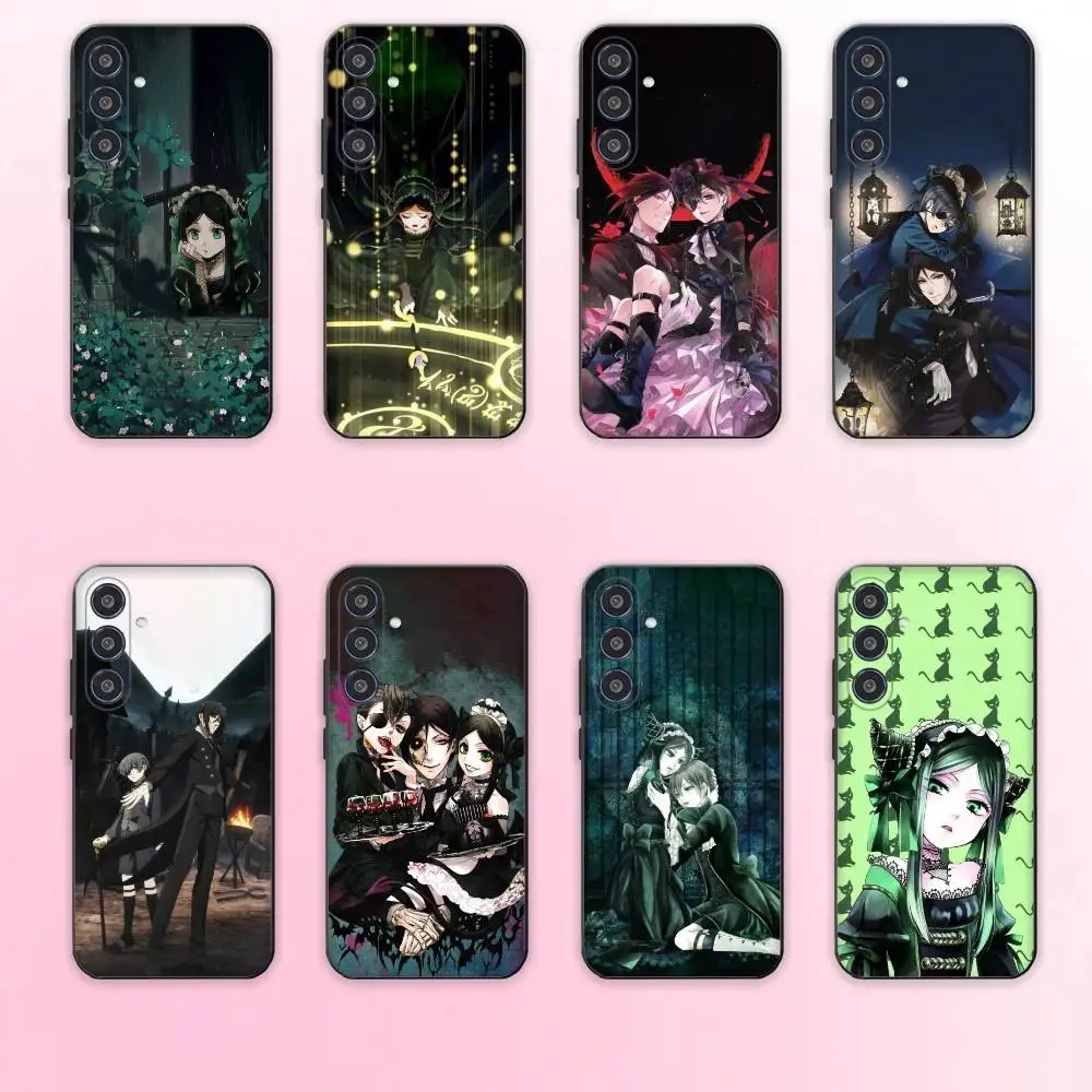 

Black Anime B-ButlerS phone Case For Samsung Galaxy A73,A72,A71,A70,A53,A52,A51,Others Soft Black Shell
