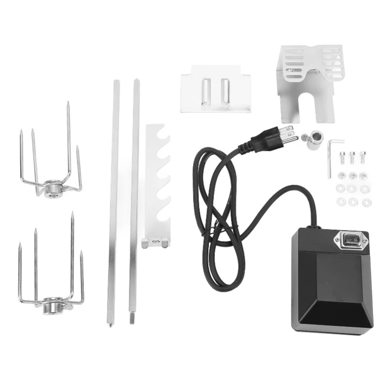 

Universal Heavy Duty Rotisserie Motor Kit Stainless Steel Grill Rotisserie Waterproof Switch Stable Rotation Strong Load Bearing
