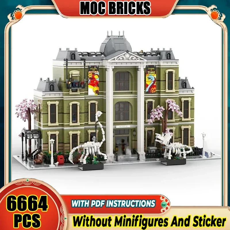 

Street View Model Moc Building Bricks Monumental Natural History Museum Technology Blocks Gifts Christmas Toys DIY Sets Assembly