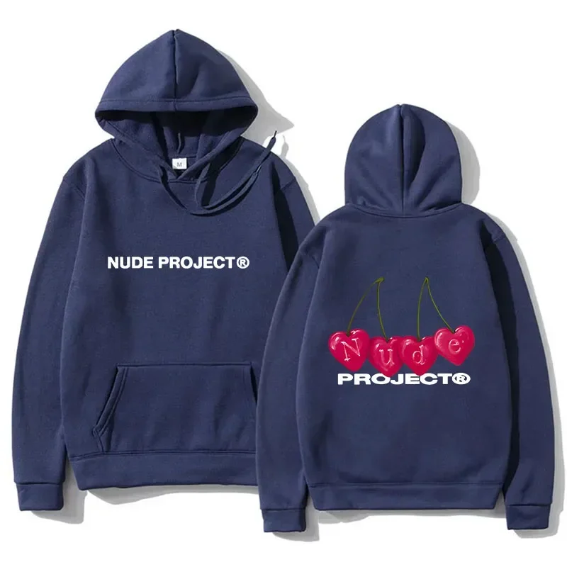 2024 Autunm Nude Project Printed Men\'s Hoodie Brand Hoody Y2K Clothes Vintage Fashion New Casual Unisex Long Sleeve Pullovers