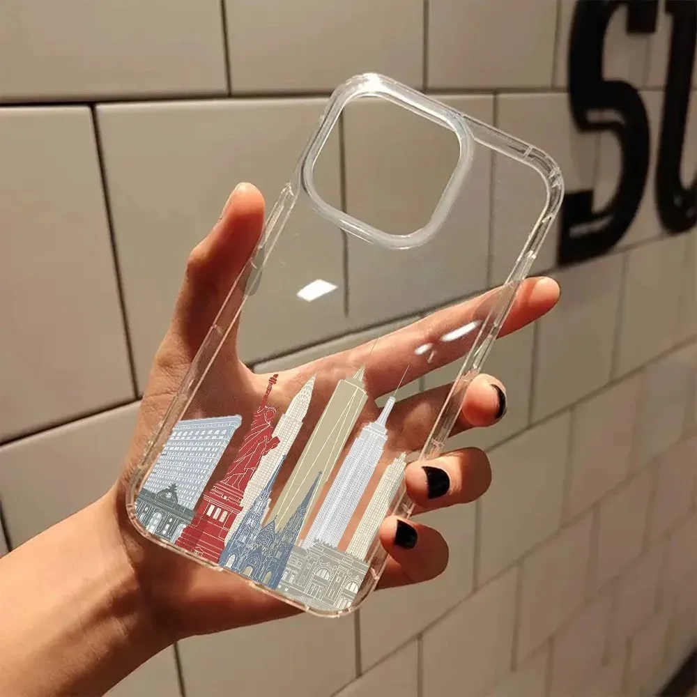 New York City Aesthetic Phone Case For Samsung Galaxy S26 S25 S24 S23 S22 S21 S20 FE Note20  Edge Plus Ultra Lite 5G Clear Cover