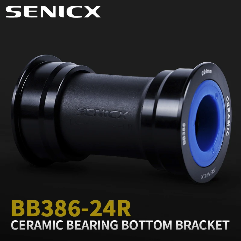 SENICX BB386-24mm Oś Movimento Central Press Fit 46mm Dolny wspornik roweru szosowego Ceramiczny BB Pasuje do części rowerowych Shimano Gravel