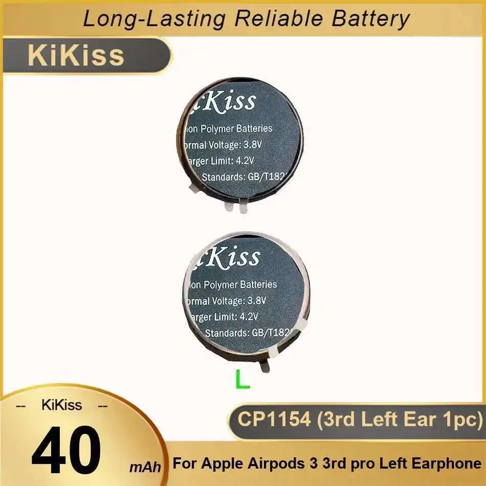 

For Apple Airpods 3 3Rd Pro Left Earphone CP1154 1Pc Battery 40Mah Environmentally Friendly
