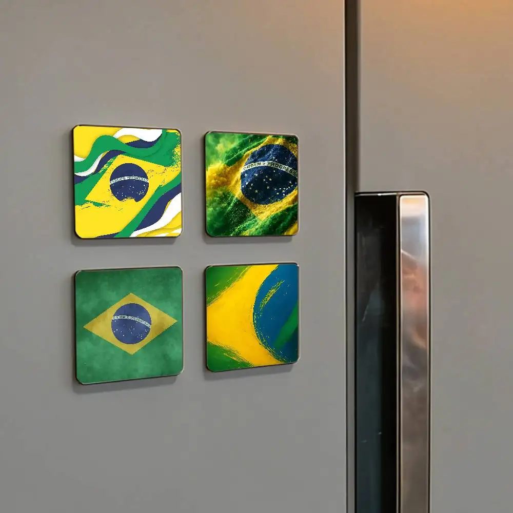 Brazil Flag Refrigerator Magnet Personalized Creative Magnetic Stickers With Magnets