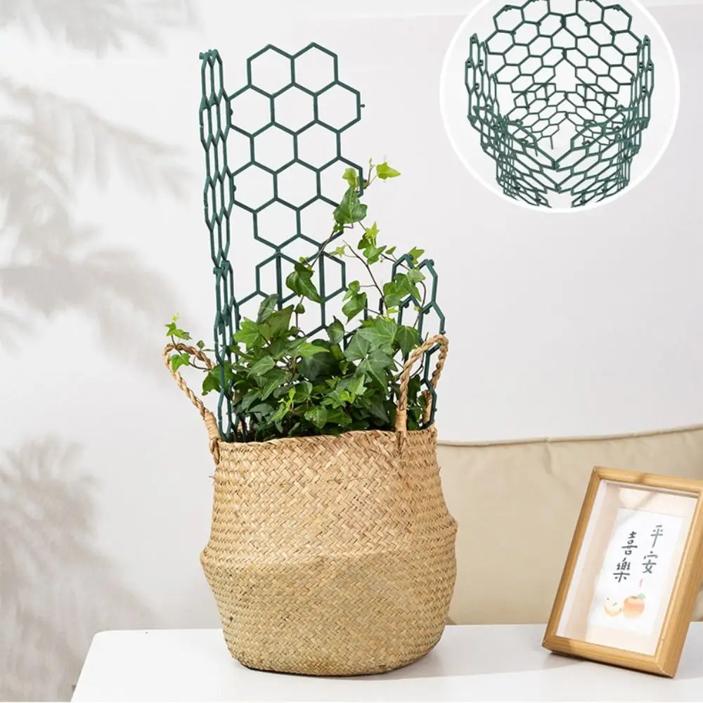 Honeycomb Design Plant Support Windproof Stackable Garden Climbing Frame Durable Easy To Use Plant Support Poles