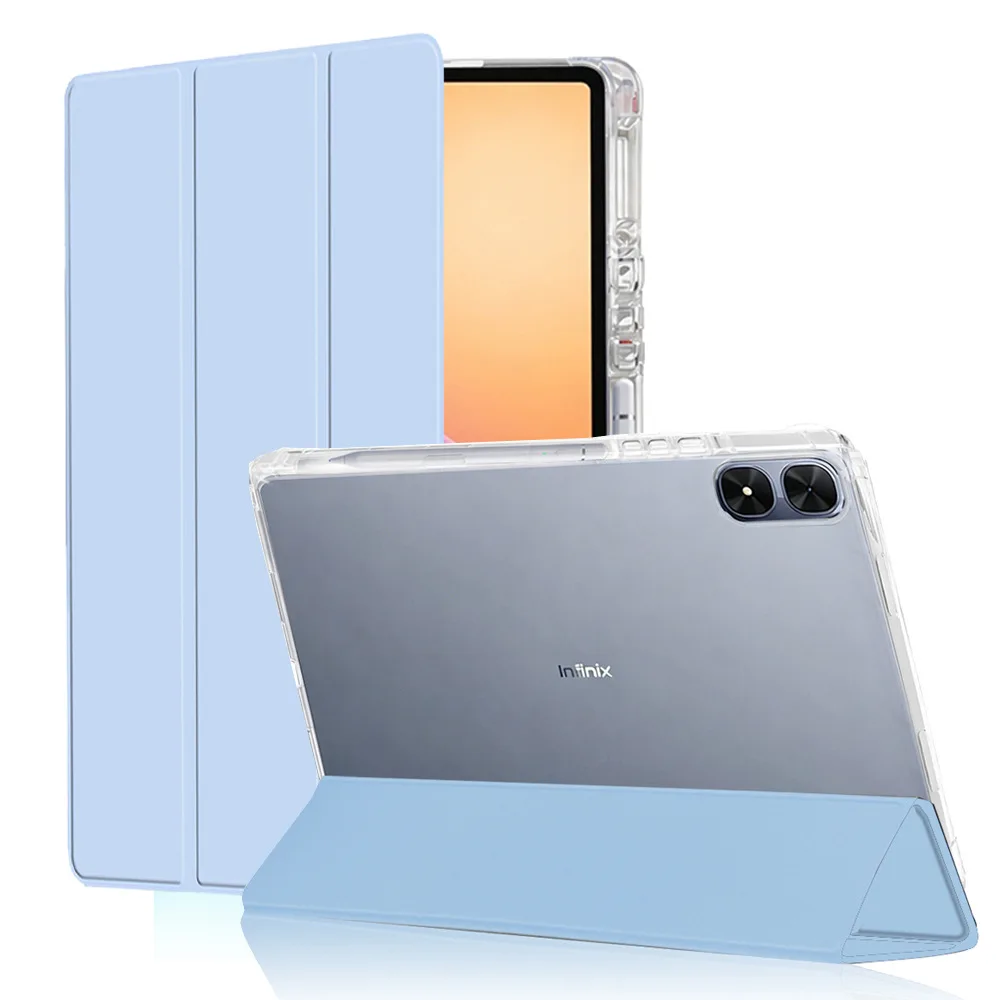 Case For Infinix Xpad Edge 13.2 inch Tablet case cover, TPU softshell - with pen slot, Trifold Stand Cover,