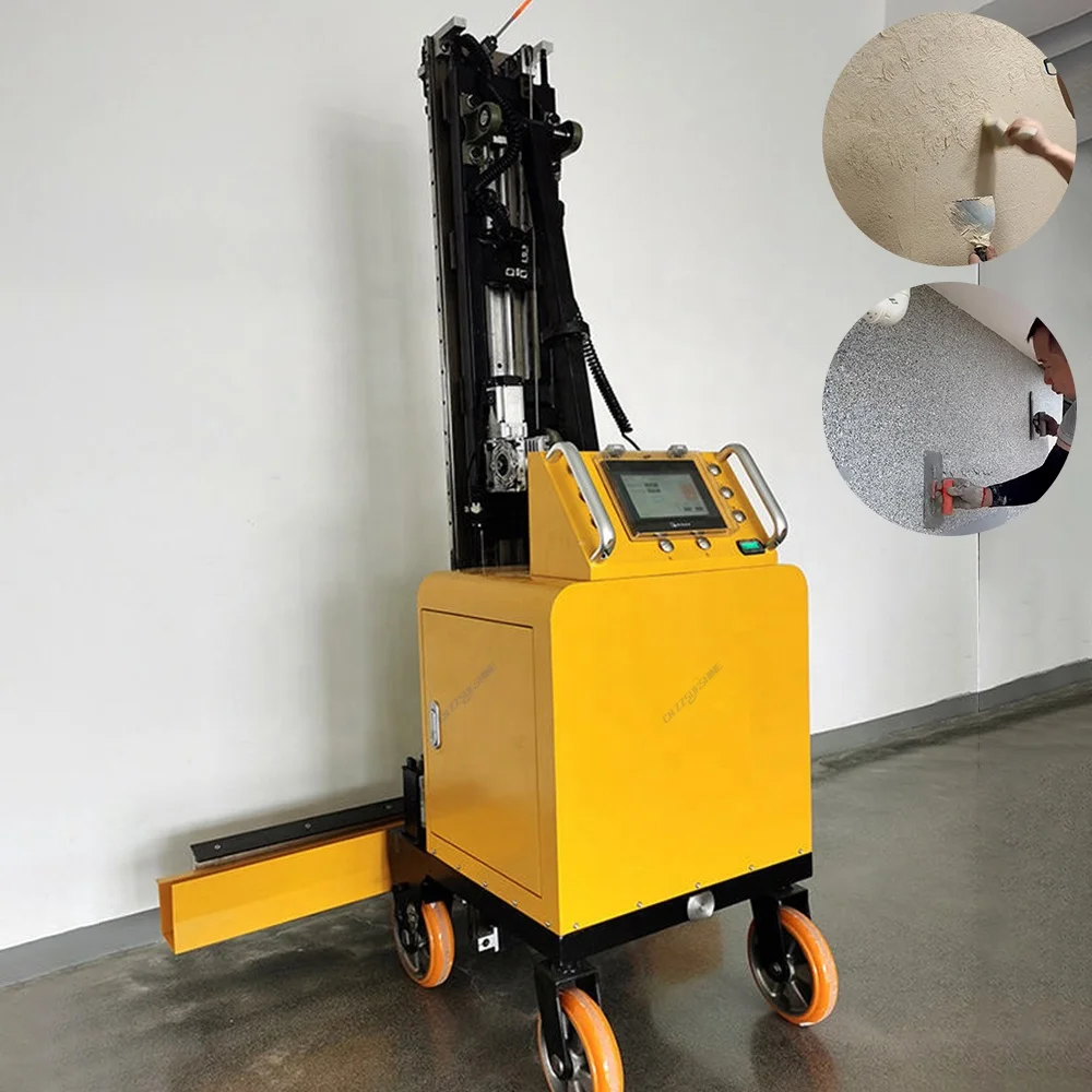 Automatic Scraping Cement Wall Leveling Machine Durable Mortar Spray Machine Vertical Wall Moving Putty Machine