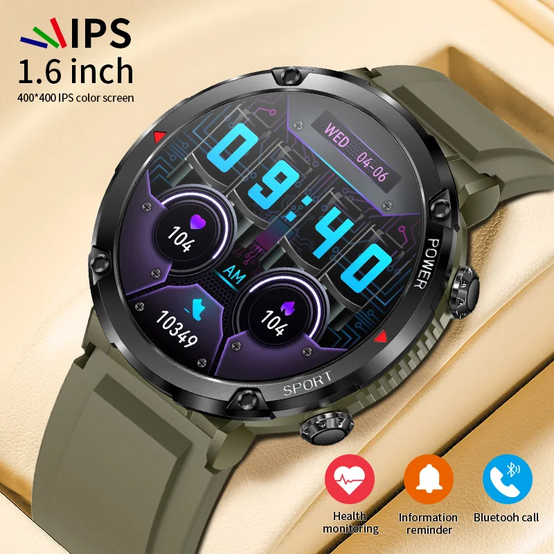 LIGE-reloj inteligente para hombre, pulsera con batería de 600mAh, rastreador de actividad deportiva, Bluetooth, llamadas, para Xiaomi