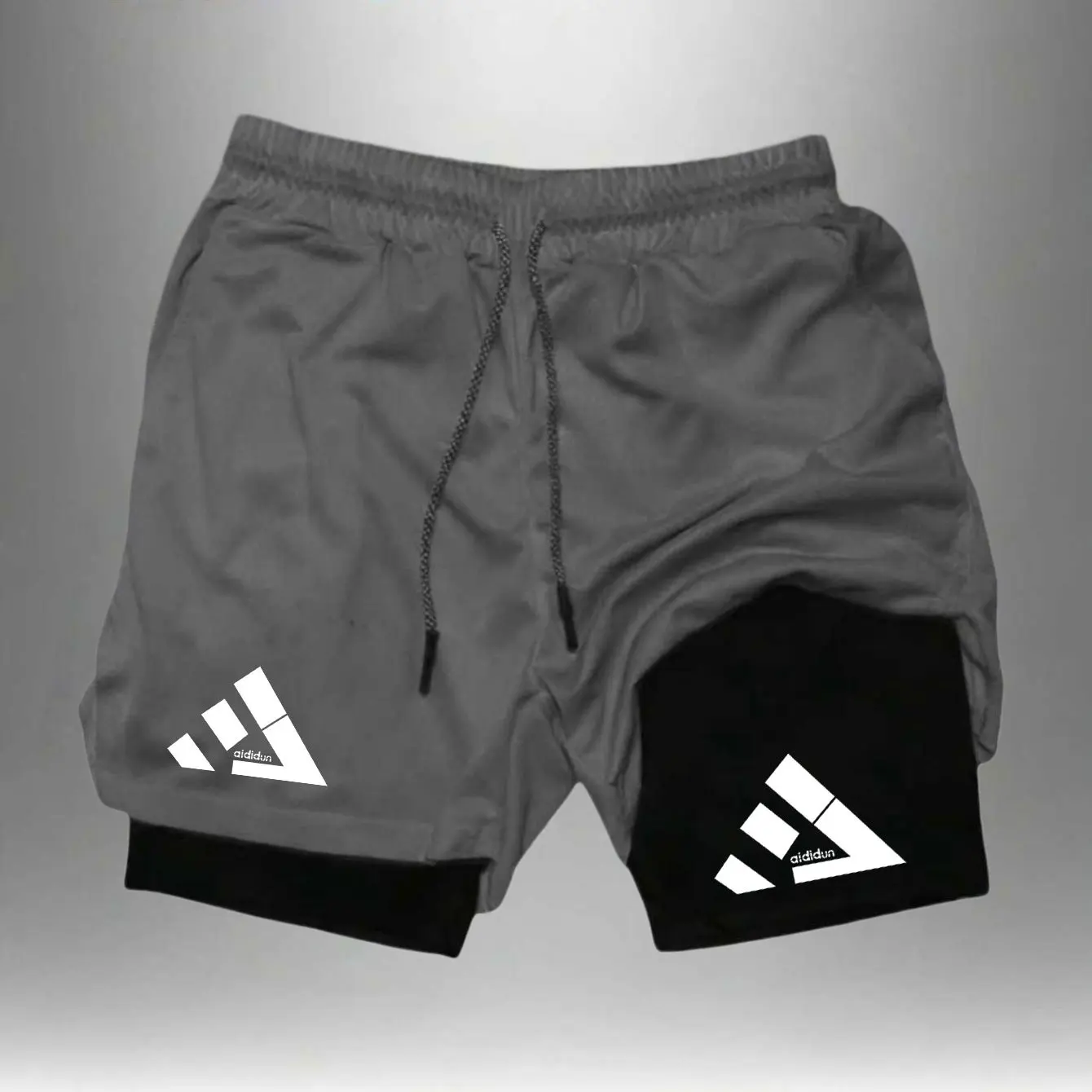 

Мужские шорты для бега 2 в 1, двухслойные спортивные шорты, спортивная одежда, шорты для фитнеса, тренировочные шорты для бега, мужская одежда