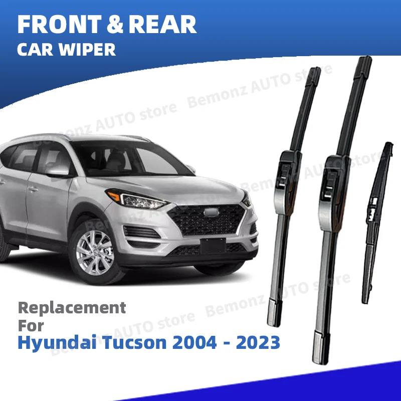 

Левая передняя и задняя щетка стеклоочистителя для Hyundai Tucson ix35 JM LM TL NX4 2004-2023, 3 шт., щетки для ветрового стекла, аксессуары