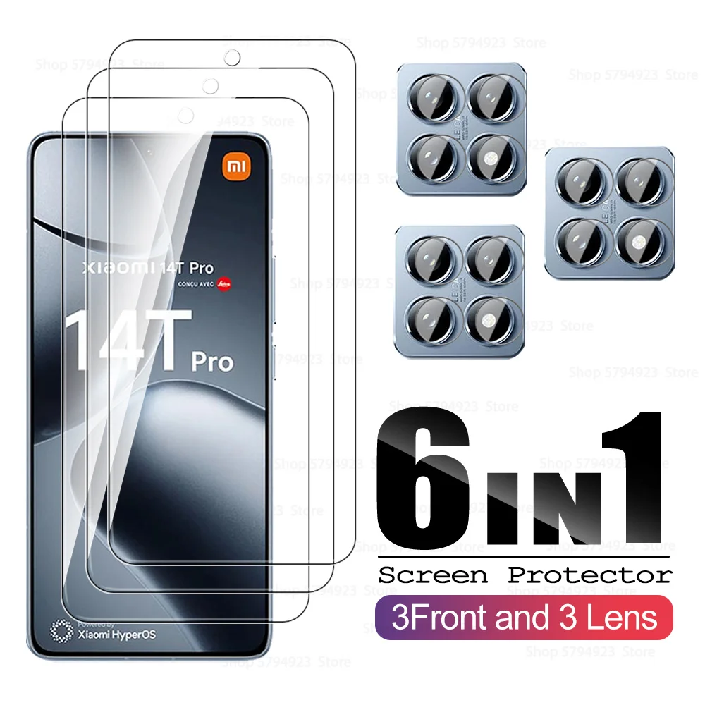 6in1 For Xiaomi 14T Pro 5G Camera Lens Glass Screen Protector Xiaomi14TPro Xiaomy14t pro Mi14T Pro 14TPro 14 T 14 HD Glass Films