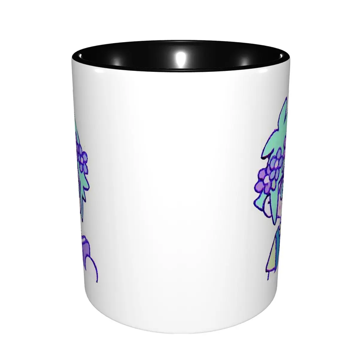 Cute Basil Omori Emote Mug Funny Ceramic Coffee Cups Tea Mugs Milk Cup Drinkware Gifts for Friends - view 4