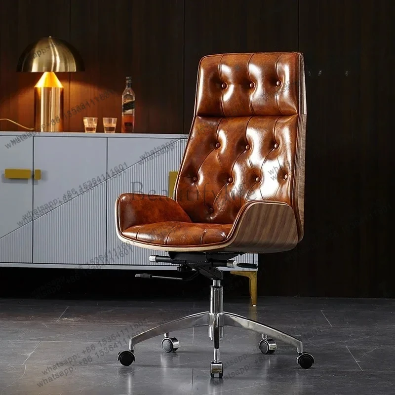 

Luxury Durable Office Chair Ergonomic Computer Solid Executive Comfy Office Chair Comfortable Wheels Metal Muebles Furniture