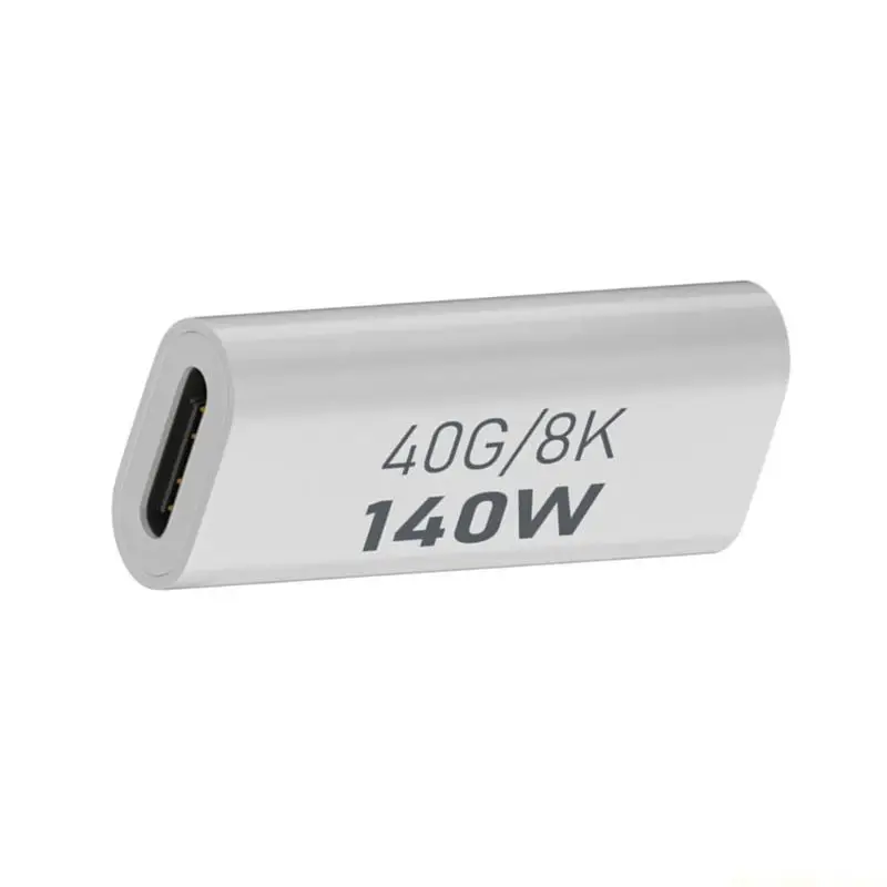F62C Aluminum Alloy UsbC Type-C Adapter 140W 40G 8K60hz Converter Protects Fast Charging and Data Transfer