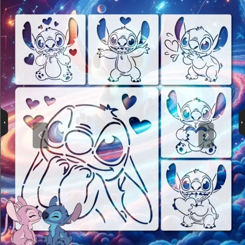 2025 Plantilla de pintura de punto de dibujos animados lindo Plantilla reutilizable DIY Plantilla de creación de pintura hecha a mano Regalo de cumpleaños