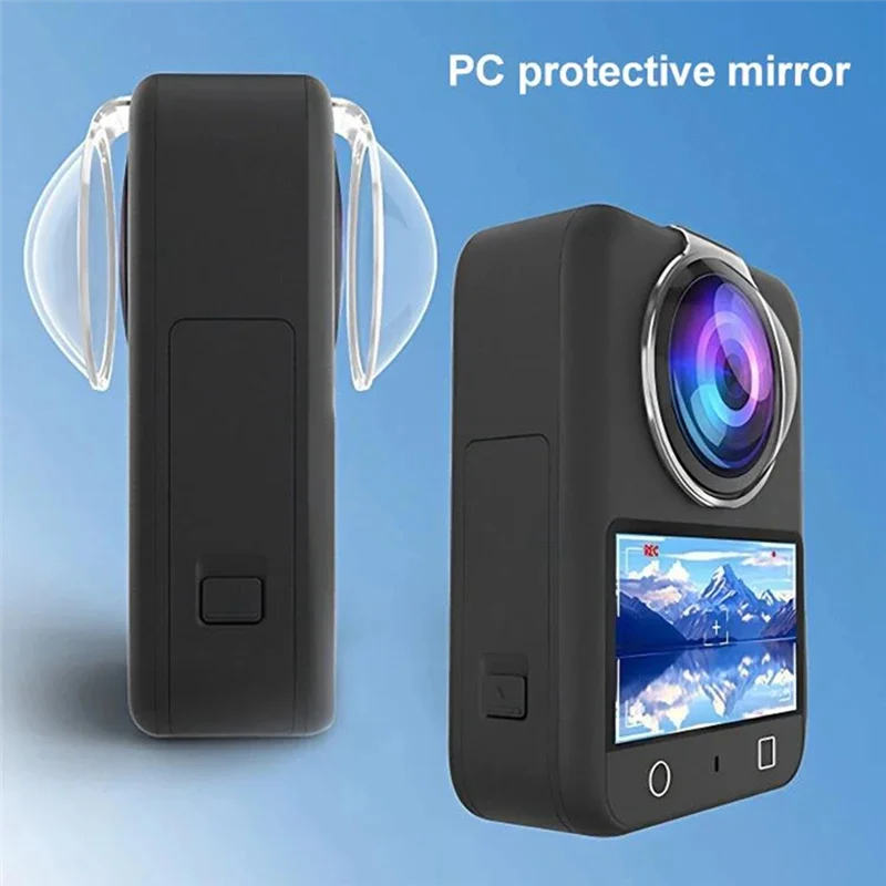 【SLEEK DESIGN】Protective Cover 2PCS PC Lens Caps For DJI OSMO 360 Action Camera HD Lens Guard Anti-Collision Anti-Scratch