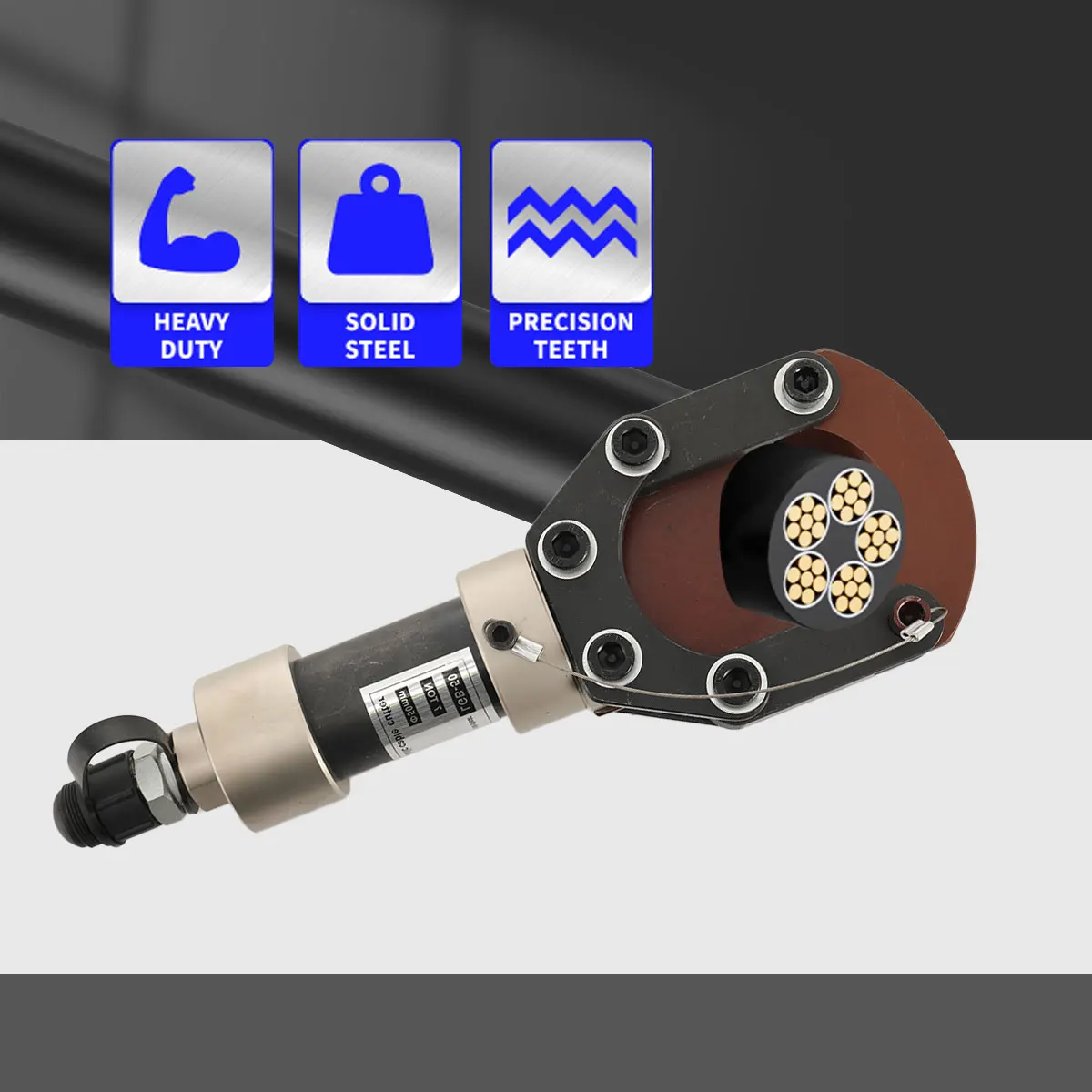 

Гидравлические ножницы для кабеля Кабельный резак с храповым механизмом для медно-алюминиевого кабеля Ножницы для меди 50 мм 90 кН