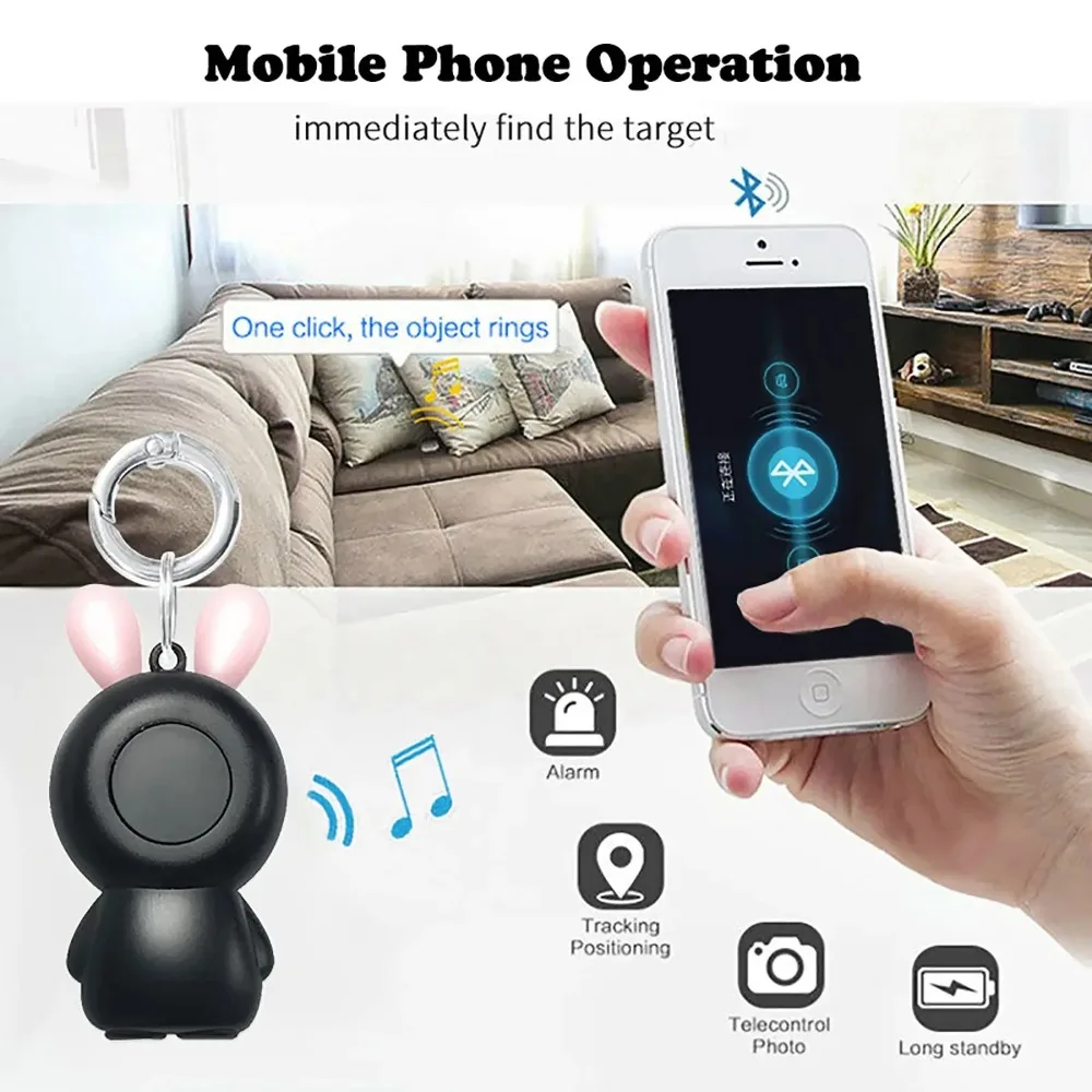 Mini traqueur GPS intelligent, localisateur de clé, sans fil, Bluetooth, anti-perte, dispositif de capteur d'alarme pour enfants, animaux de compagnie, clé de chien, vélo, voiture