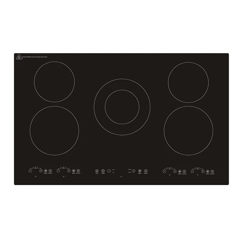 Fast Heating 5 Burner Freestanding Electric Stove Restaurant Household Use High Power Commercial Induction Cooktop Sensor Touch