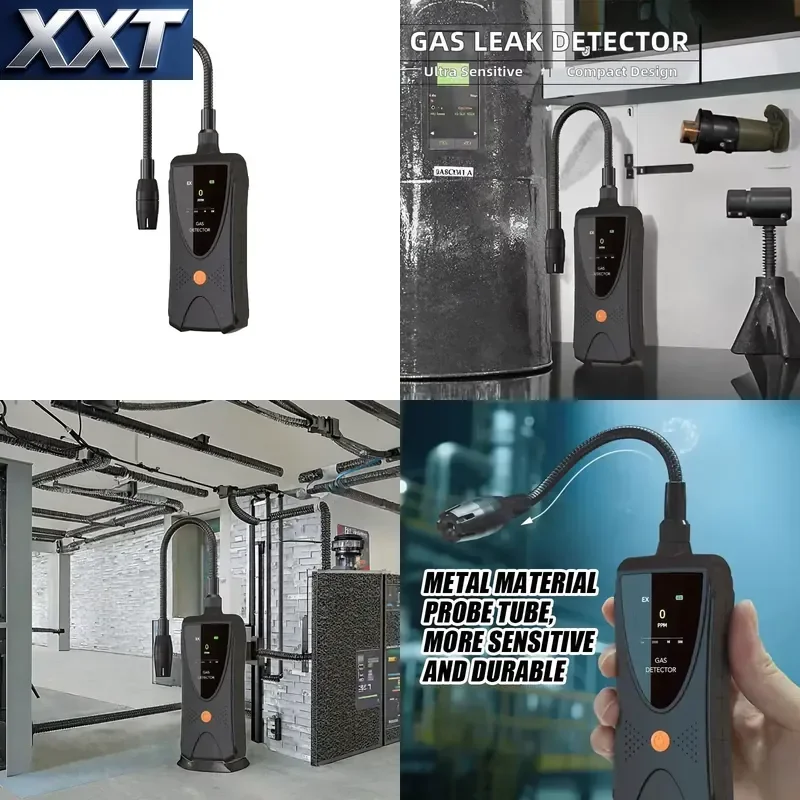 XXT Handheld Portable Gas Leak Check Device, High Sensitivity LCD Tester With PPM Data For Pipeline Maintenance