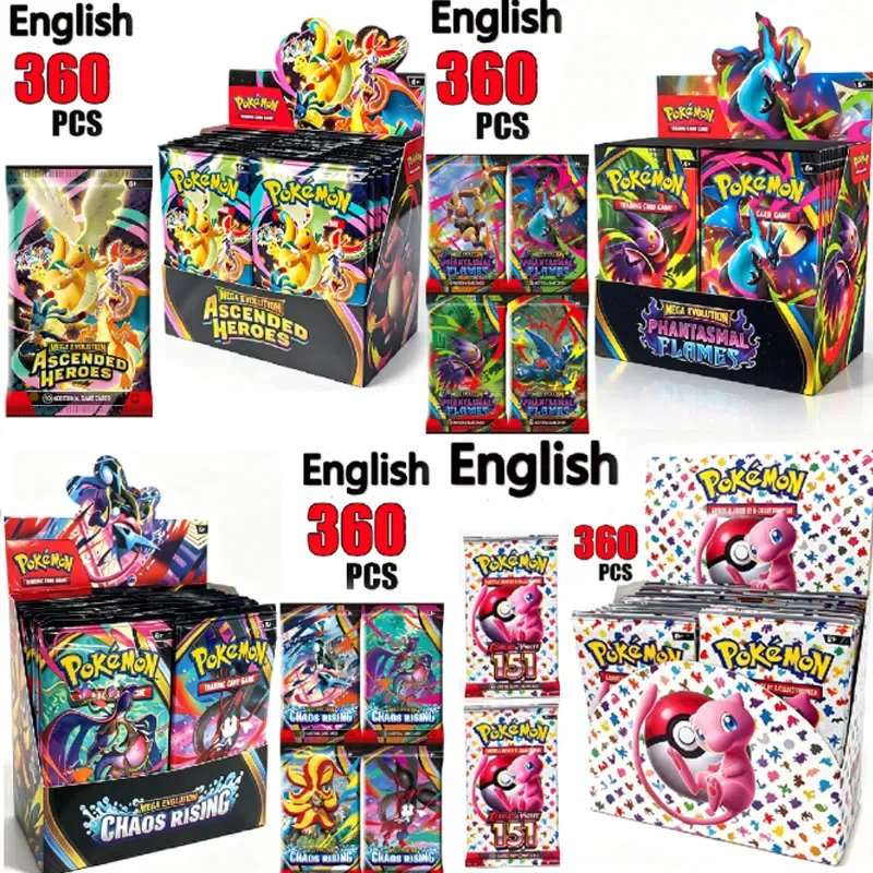 #360Pcs #Poké#mon Destined Rivals Prismatic Evolutions Card Stellar Crown 151 Ultra Prism English Battle Transaction Gif