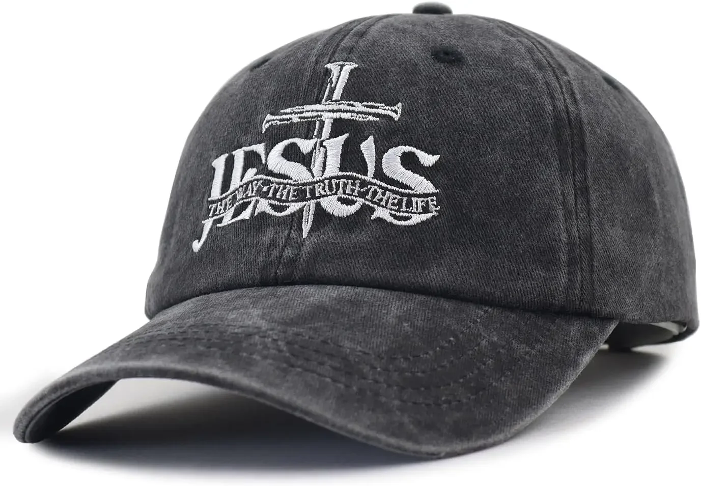 Christian Jesus Hat Men Women Adjustable Embroidered Cotton The Way The Truth The Life Baseball Cap Outdoor Casual Headwear