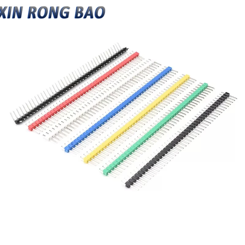 10pcs 40 Pin 1x40 Single Row Male 2.54 Breakable Pin Header Connector Strip