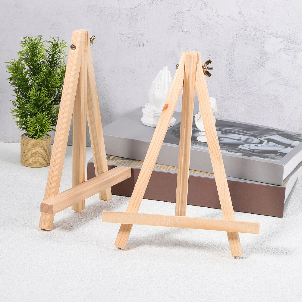 

5Pcs Foldable Wood Art Easel Tripod Desktop Display Stand Lightweight Painting Holders Great for Classroom Activities
