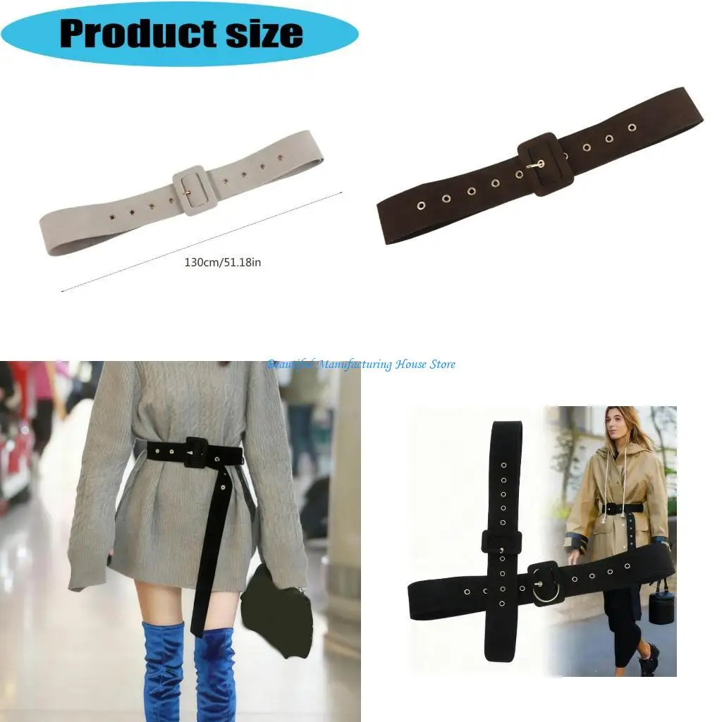 E56A Adjustable Length Coat Belt Size Trench Cinches Belt for Women Lady Wrap Coat Waistband Women Winter Outwear