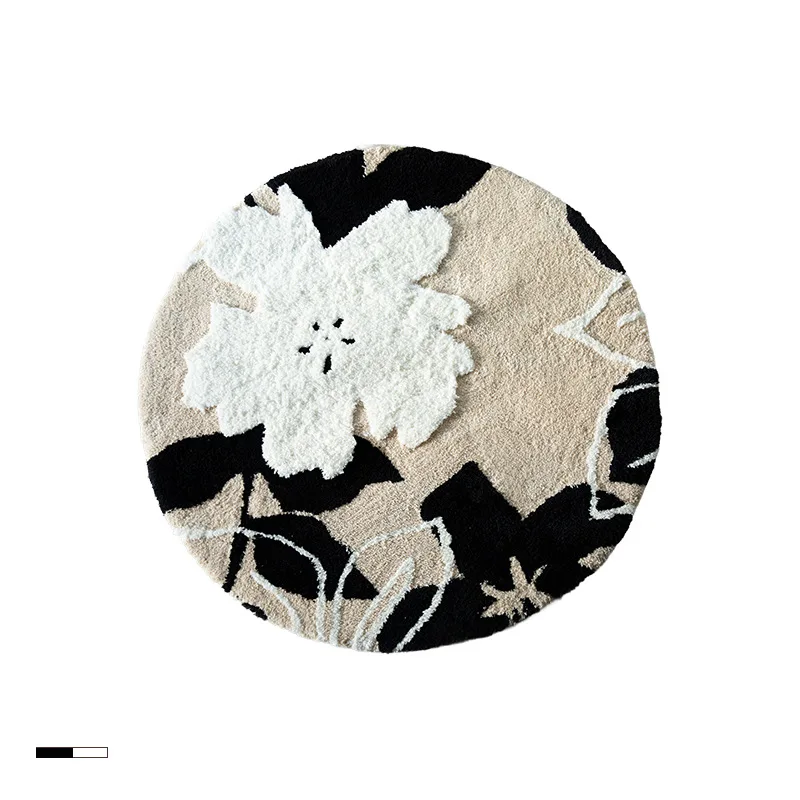 

French round carpet living room dirt-resistant and easy to take care of household light luxury bedroom carpet feeling bedside