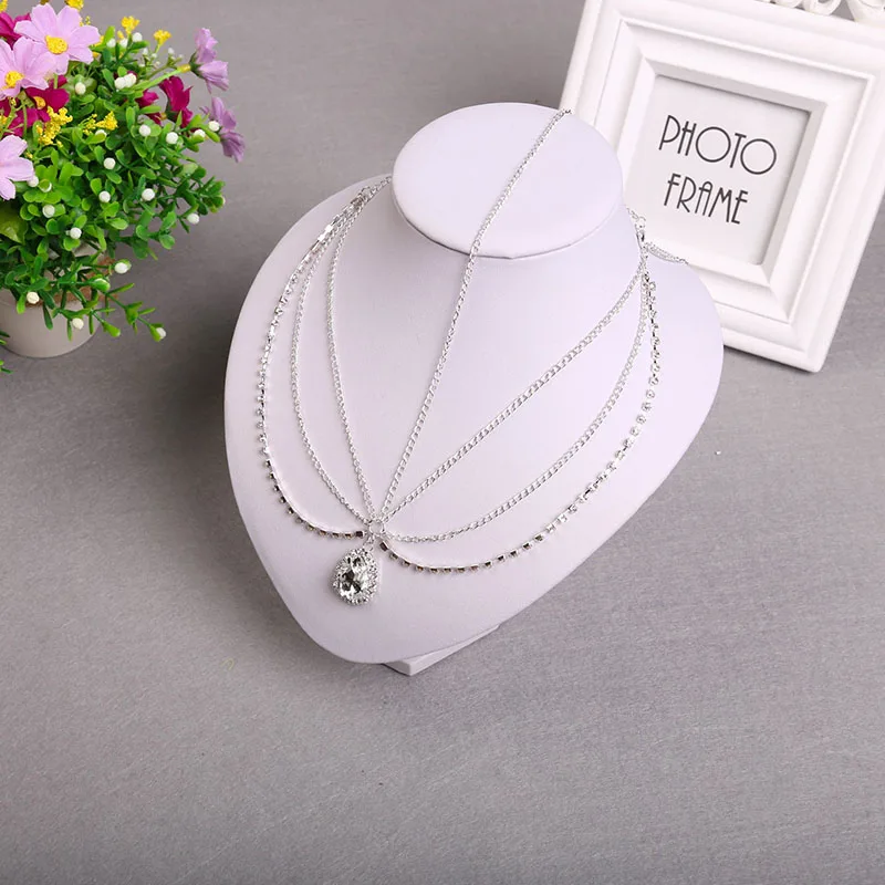 Head Chain Water Drop Hair Accessory Delicate And Beautiful This Specially Designed Forehead Pendant Is Suitable For Any Wedding