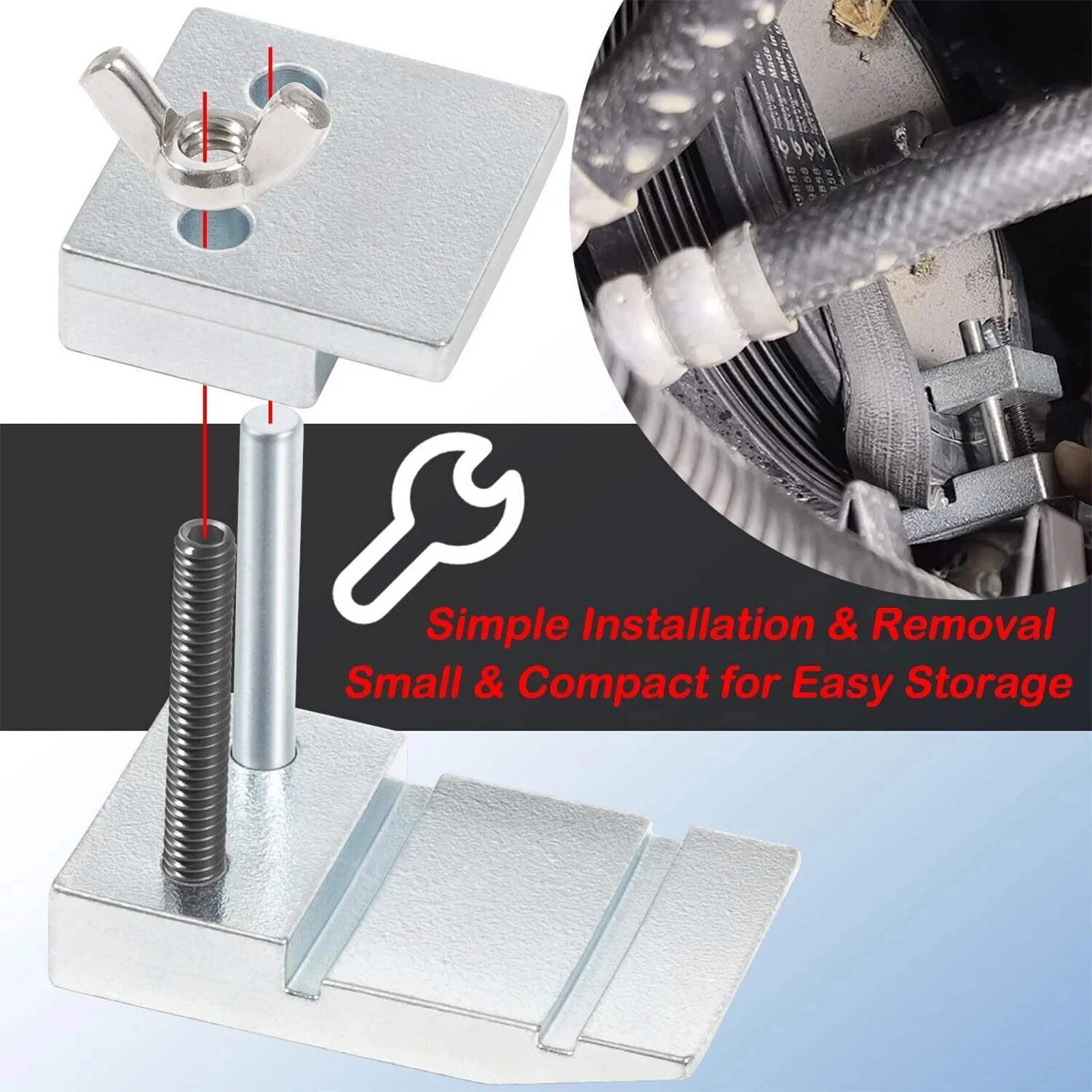

59350 Stretch Belt Installer Quick Secure Stretch Belt Mounting Device Ergonomic Belt Installer for Extra-Deep Double Pulleys