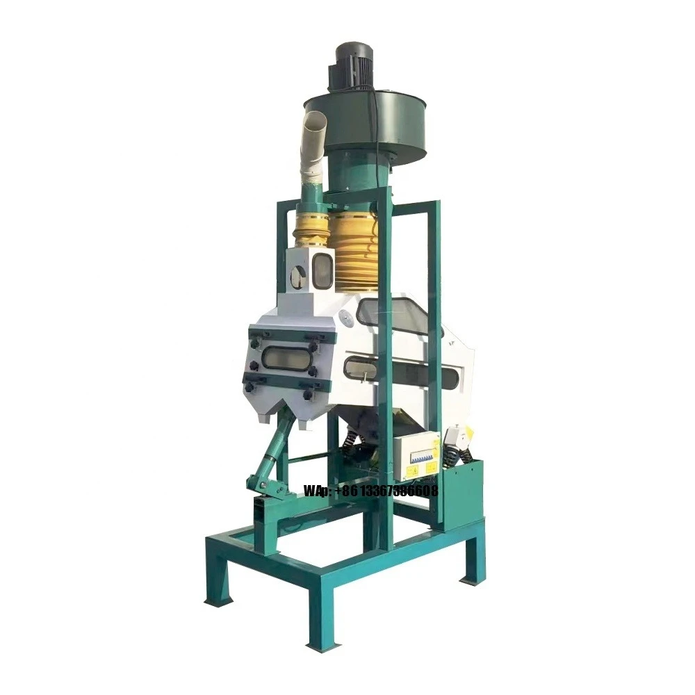 Gravity decontamination machine Sesame/wheat flour/corn/oil/cocoa beans/seed processing plant with air suction