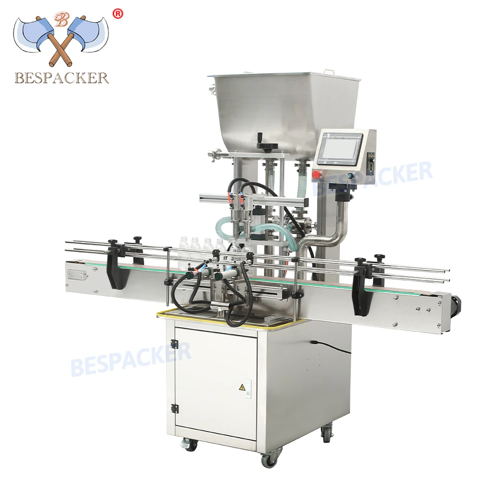 Bespacker GT2T Fully Automatic 2 Nozzle Liquid Paste Edible Oil Juice Drink Honey Water Bottle Filling Machine
