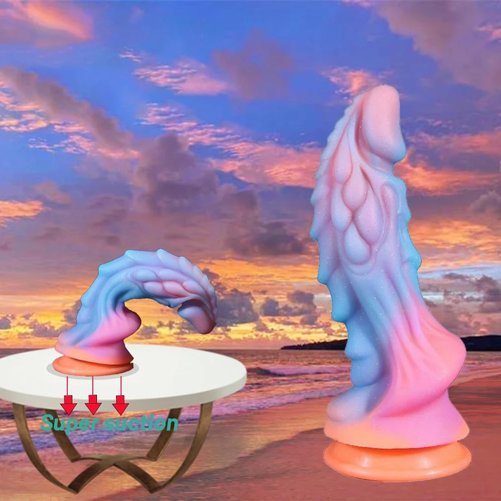 Realistic Monster Dildo Sex Toys Huge Anal Dildo with Strong Suction Cup for Hands-Off Play, Liquid Silicone Thick Dildos Adult - Image 2