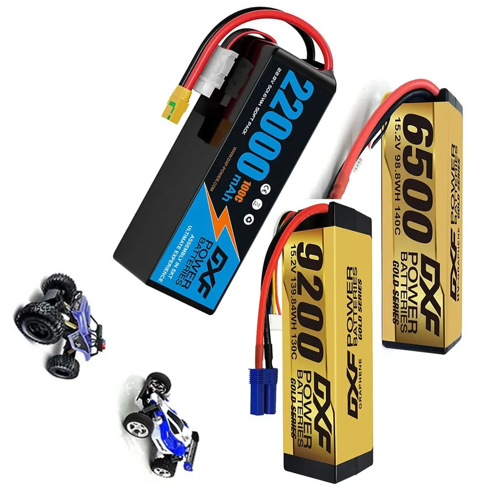 DXF 6S 22.2V 22000mAh Lipo Battery 4S 6500mAh 9200mAh with XT90 EC5 For RC Helicopter Drone UAV FPV Boat Tank Truck CAR