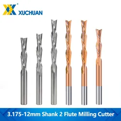 Router Bit 2 Flute Milling Cutter 3.175/4/5/6/8/10/12mm Shank Down Cut CNC Machine End Mill Carbide Milling Tools