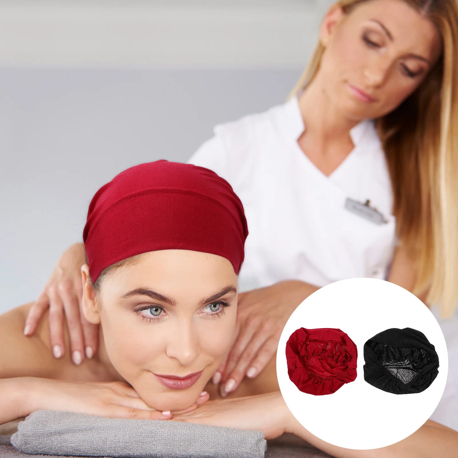 

2 Pcs Baotou Women Sleep Hat Sleeping Muslim Hair Care Bonnet Cover Miss