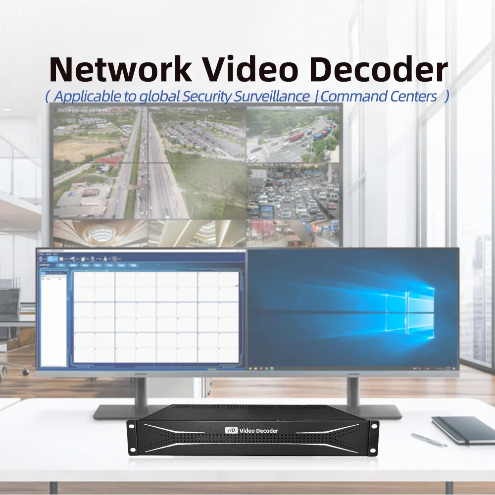 High-Performance H.265/H.264 Multi-Channel 4K Network Video Decoder With 128 Scene Presets For NVR/DVR Camera Streaming