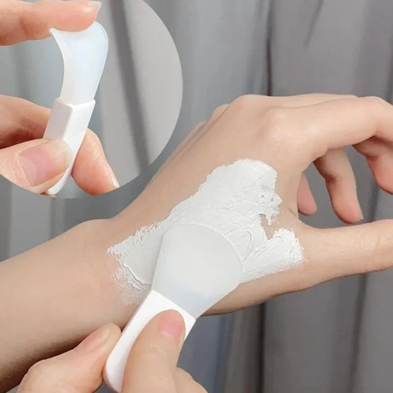 3 pçs silicone máscara facial escova rosto & creme para os olhos lama máscara aplicador raspador rosto limpar escovas viagem portátil ferramentas de cuidados com a pele