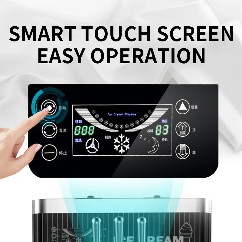 Máquina de helado comercial DG7220-A máquina de cono de sundae de escritorio pequeña comercial máquina de helado suave de 2300W