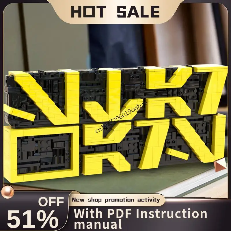 

New 836Pcs Famous Star Battle Movie Moc Aurebesh Logo Model Building Blocks Diy Creative Ideas Kids Toys Collector Birthday Gift