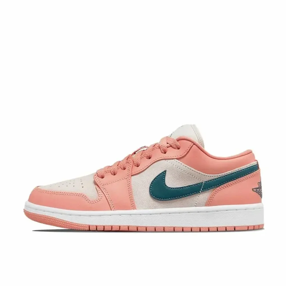 Nike Air Jordan 1 Low Men's and Women's Fashion Flesh Pink Girls Youth Hundred low-top basketball shoes