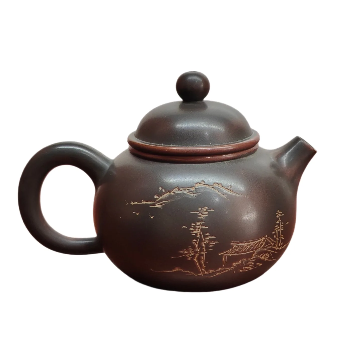 Qinzhou Nixing pottery teapot handmade small capacity intangible cultural heritage engraving household kung fu tea set 5