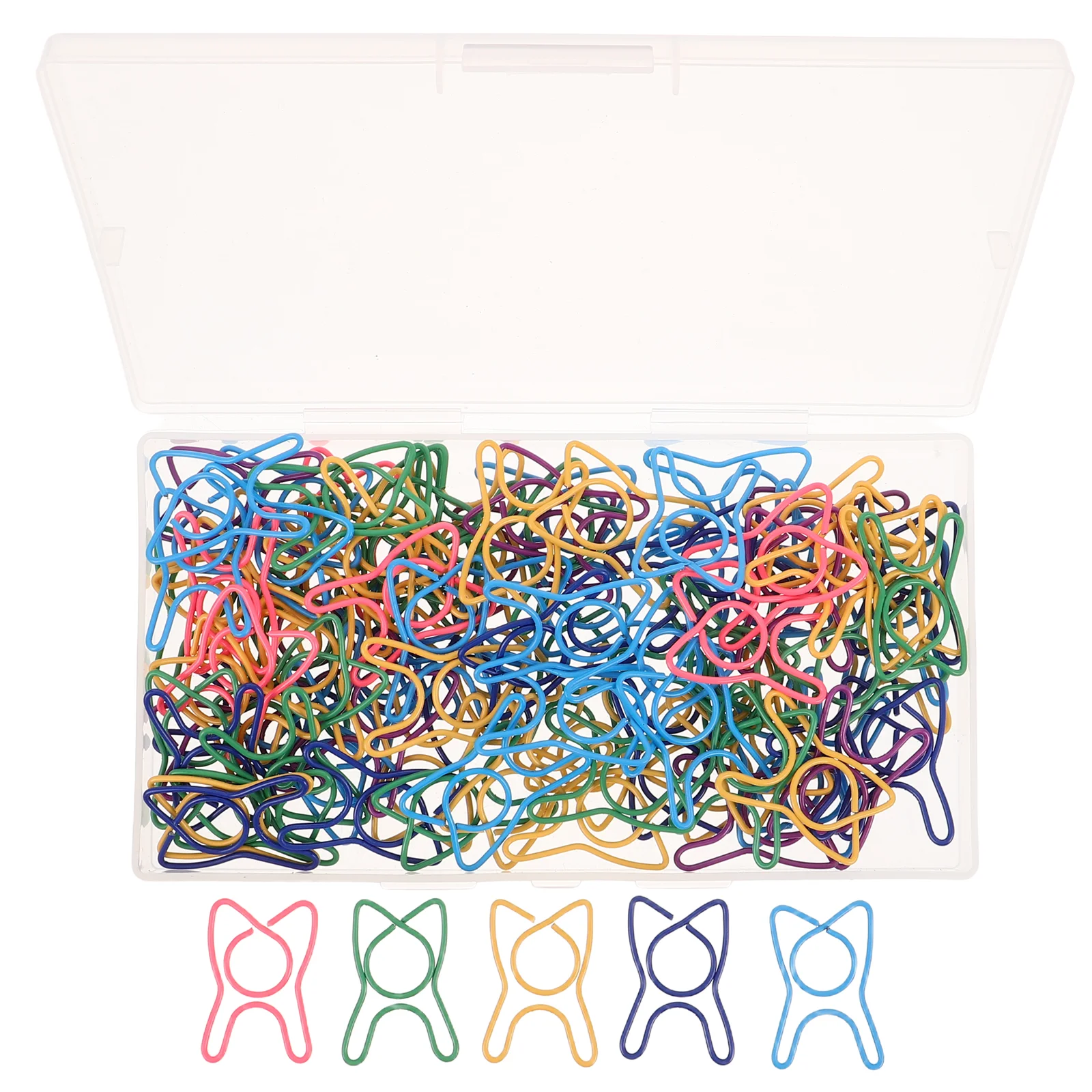 

100pcs Colorful Paper Tooth-Shaped Multicolor Metal Clips Creative Planner Binder Clips Scrapbooking Craft Party Favors -