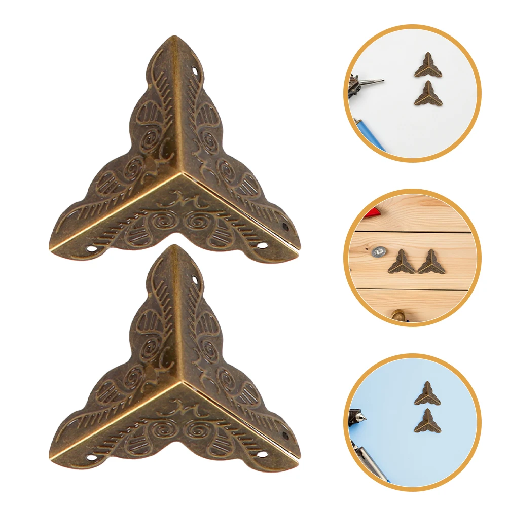 

40pcs Vintage Metal Corner Protectors Decorative Edge Guards For Wooden Boxes Album Frames Furniture Reinforcement Hardware